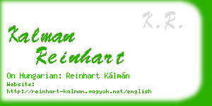 kalman reinhart business card